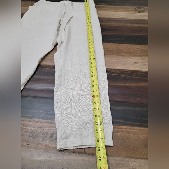 XIMO Relaxed Linen Summer Pants Joggers Back Casual Lagenlook W/ Pockets Size L - Picture 9 of 10